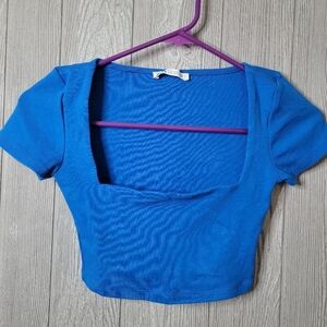 Zara Blue Crop Top